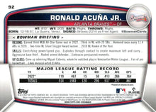 Load image into Gallery viewer, 2023 Bowman Ronald Acuña Jr. #92 Atlanta Braves
