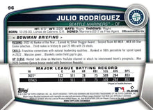 Load image into Gallery viewer, 2023 Bowman Julio RodrÃ­guez #96 Seattle Mariners
