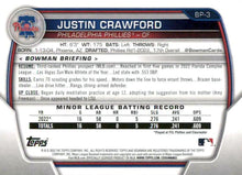 Load image into Gallery viewer, 2023 Bowman Prospects 1st Bowman Justin Crawford FBC BP-3 Philadelphia Phillies
