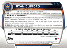 Load image into Gallery viewer, 2023 Bowman Prospects 1st Bowman Ryan Clifford FBC BP-10 Houston Astros
