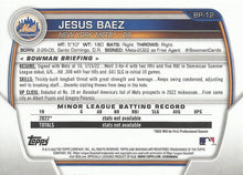 Load image into Gallery viewer, 2023 Bowman Prospects 1st Bowman Jesus Baez FBC BP-12 New York Mets
