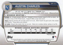 Load image into Gallery viewer, 2023 Bowman Prospects 1st Bowman Austin Charles FBC BP-17 Kansas City Royals

