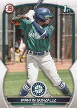 Load image into Gallery viewer, 2023 Bowman Prospects 1st Bowman Martin Gonzalez FBC BP-28 Seattle Mariners
