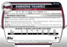 Load image into Gallery viewer, 2023 Bowman Prospects 1st Bowman Ambioris Tavarez FBC BP-33 Atlanta Braves
