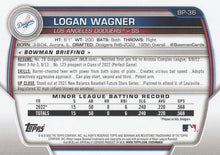 Load image into Gallery viewer, 2023 Bowman Prospects 1st Bowman Logan Wagner FBC BP-36 Los Angeles Dodgers
