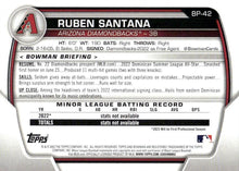 Load image into Gallery viewer, 2023 Bowman Prospects 1st Bowman Ruben Santana FBC BP-42 Arizona Diamondbacks
