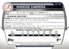 Load image into Gallery viewer, 2023 Bowman Prospects 1st Bowman Marcos Cabrera FBC BP-46 New York Yankees
