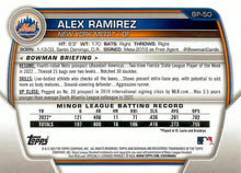 Load image into Gallery viewer, 2023 Bowman Prospects Alex Ramirez BP-50 New York Mets
