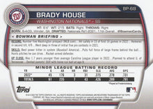 Load image into Gallery viewer, 2023 Bowman Prospects Brady House BP-68 Washington Nationals
