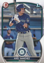 Load image into Gallery viewer, 2023 Bowman Prospects 1st Bowman Axel Sanchez FBC BP-73 Seattle Mariners
