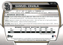 Load image into Gallery viewer, 2023 Bowman Prospects Samuel Zavala BP-75 San Diego Padres

