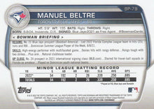 Load image into Gallery viewer, 2023 Bowman Prospects  Manuel Beltre  BP-79 Toronto Blue Jays
