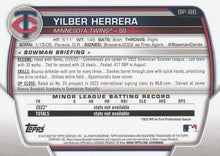Load image into Gallery viewer, 2023 Bowman Prospects 1st Bowman Yilber Herrera FBC BP-86 Minnesota Twins
