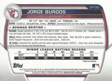 Load image into Gallery viewer, 2023 Bowman Prospects 1st Bowman Jorge Burgos FBC BP-98 Cleveland Guardians
