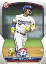 Load image into Gallery viewer, 2023 Bowman Prospects Luisangel Acuña BP-104 Texas Rangers
