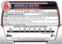 Load image into Gallery viewer, 2023 Bowman Prospects Marcelo Mayer BP-107 Boston Red Sox
