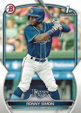 Load image into Gallery viewer, 2023 Bowman Prospects 1st Bowman Ronny Simon FBC BP-112 Tampa Bay Rays

