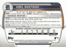 Load image into Gallery viewer, 2023 Bowman Prospects 1st Bowman Abel Bastidas FBC BP-113 Detroit Tigers
