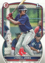 Load image into Gallery viewer, 2023 Bowman Prospects 1st Bowman Lyonell James FBC BP-118 Boston Red Sox
