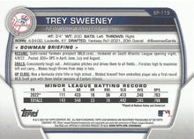 Load image into Gallery viewer, 2023 Bowman Prospects Trey Sweeney BP-119 New York Yankees
