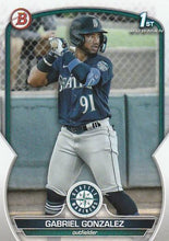 Load image into Gallery viewer, 2023 Bowman Prospects 1st Bowman Gabriel Gonzalez FBC BP-133 Seattle Mariners
