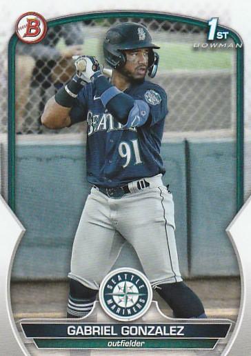 2023 Bowman Prospects 1st Bowman Gabriel Gonzalez FBC BP-133 Seattle Mariners