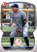Load image into Gallery viewer, 2023 Bowman Prospects Roderick Arias BP-135 New York Yankees
