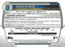 Load image into Gallery viewer, 2023 Bowman Prospects 1st Bowman Juan Olmos FBC BP-136 Kansas City Royals
