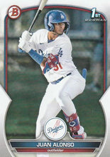 Load image into Gallery viewer, 2023 Bowman Prospects 1st Bowman Juan Alonso FBC BP-137 Los Angeles Dodgers
