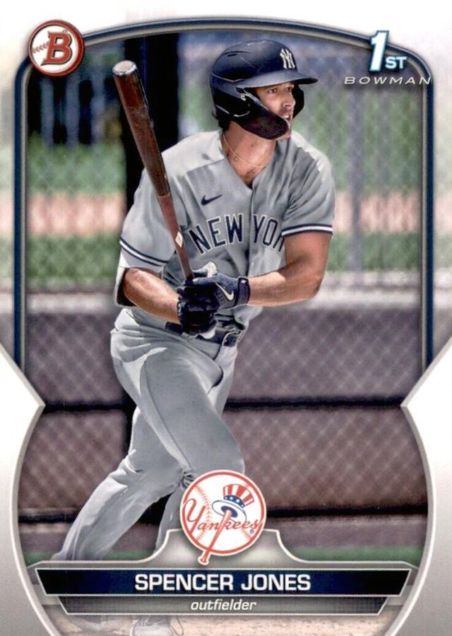 2023 Bowman Prospects 1st Bowman Spencer Jones FBC BP-139 New York Yankees