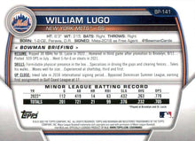 Load image into Gallery viewer, 2023 Bowman Prospects 1st Bowman William Lugo FBC BP-141 New York Mets
