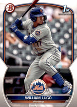 Load image into Gallery viewer, 2023 Bowman Prospects 1st Bowman William Lugo FBC BP-141 New York Mets
