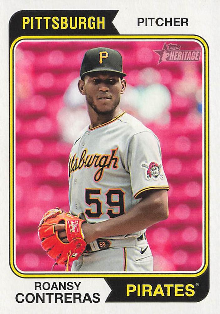 2023 Topps Heritage Roansy Contreras #244 Pittsburgh Pirates