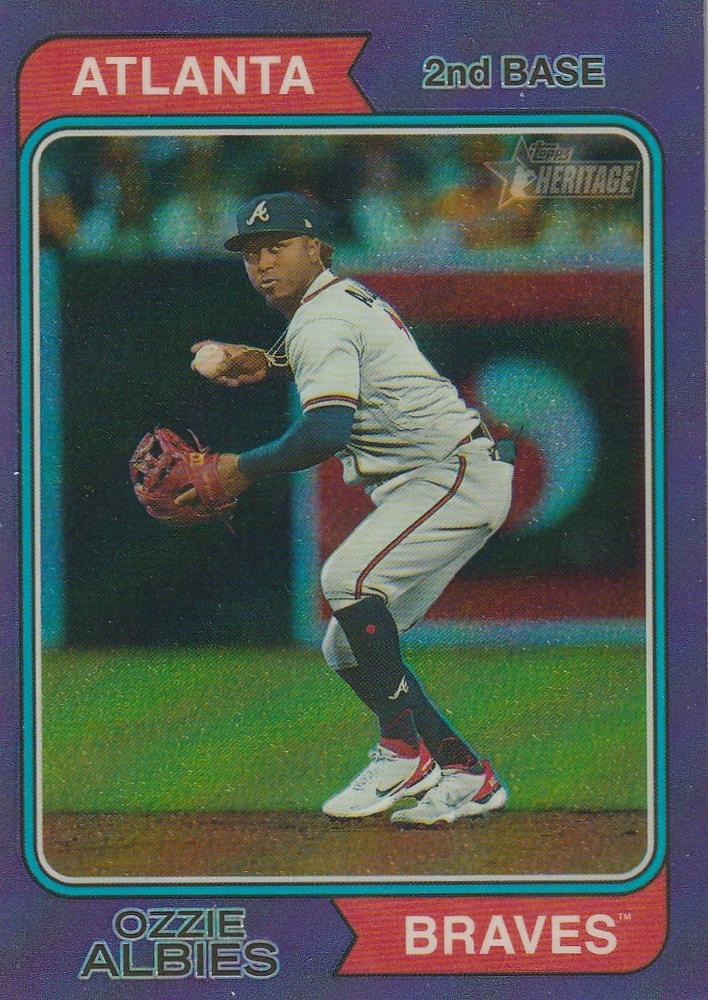 2023 Topps Heritage Chrome Ozzie Albies  #25 Atlanta Braves