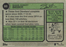 Load image into Gallery viewer, 2023 Topps Heritage Chrome Shane Bieber  #83 Cleveland Guardians

