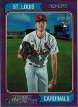 Load image into Gallery viewer, 2023 Topps Heritage Chrome Matthew Liberatore  #365 St. Louis Cardinals
