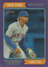 Load image into Gallery viewer, 2023 Topps Heritage Chrome Francisco Lindor  #401 New York Mets
