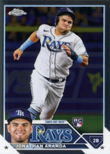 Load image into Gallery viewer, 2023 Topps Chrome Jonathan Aranda RC #18 Tampa Bay Rays
