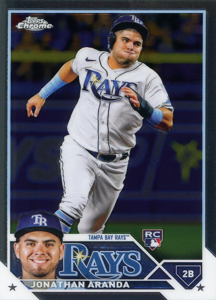 2023 Topps Chrome Jonathan Aranda RC #18 Tampa Bay Rays