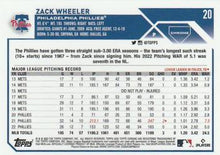 Load image into Gallery viewer, 2023 Topps Chrome Zack Wheeler #20 Philadelphia Phillies
