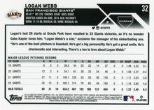 Load image into Gallery viewer, 2023 Topps Chrome Logan Webb #32 San Francisco Giants
