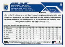Load image into Gallery viewer, 2023 Topps Chrome Michael Massey RC #42 Kansas City Royals
