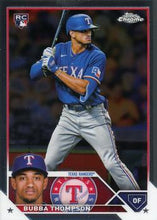 Load image into Gallery viewer, 2023 Topps Chrome Bubba Thompson RC #58 Texas Rangers
