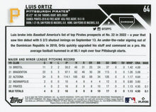 Load image into Gallery viewer, 2023 Topps Chrome Luis Ortiz RC #64 Pittsburgh Pirates
