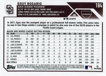 Load image into Gallery viewer, 2023 Topps Chrome Eguy Rosario RC #184 San Diego Padres
