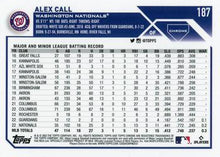 Load image into Gallery viewer, 2023 Topps Chrome Alex Call RC #187 Washington Nationals

