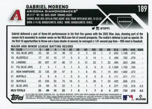 Load image into Gallery viewer, 2023 Topps Chrome Gabriel Moreno RC #189 Arizona Diamondbacks
