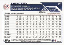 Load image into Gallery viewer, 2023 Topps Chrome Anthony Rizzo #191 New York Yankees
