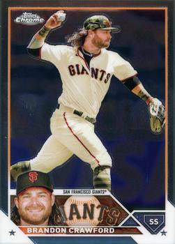 2023 Topps Chrome Brandon Crawford #195 San Francisco Giants