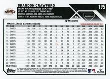 Load image into Gallery viewer, 2023 Topps Chrome Brandon Crawford #195 San Francisco Giants
